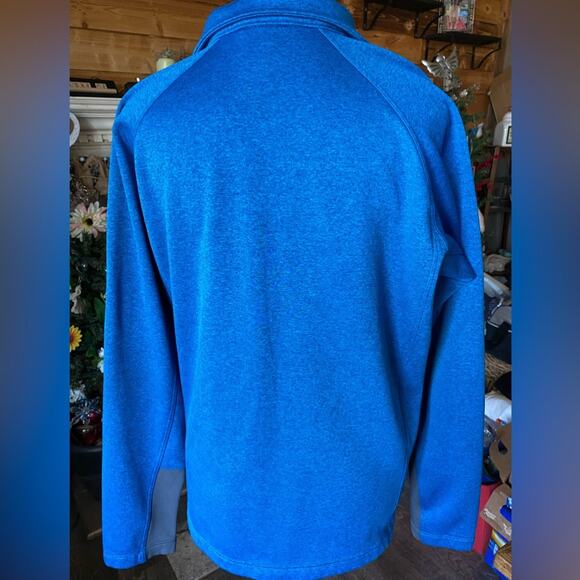 EUC North Face Blue Full Zip 3 zip pockets Raglan sleeve Size Medium - Picture 4 of 11